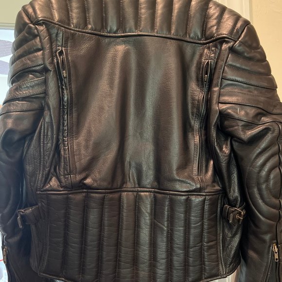 Himalaya Motor BikeWear Leather Biker Motorcycle Jacket Heavy Weight Men's 42 - Picture 6 of 7